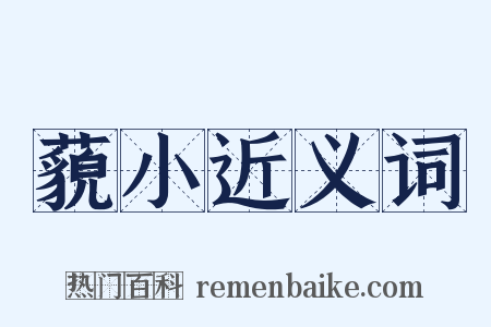 藐小近义词是什么意思的图片
